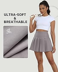 Tivifox Girls Womens Pleated Skirt with Shorts