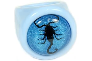 REALBUG Black Scorpion Blue Ring Size 6