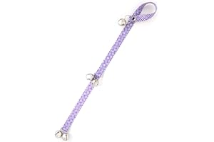Mighty Paw Tinkle Bell 2.0 - Door Jingle Bells Dogs - Stylish Fabric with Premium Quality Bells - Potty Training Tool - Housetraining Aid for Dogs - Door Knob Bell Dogs - (Purple - Plaid)