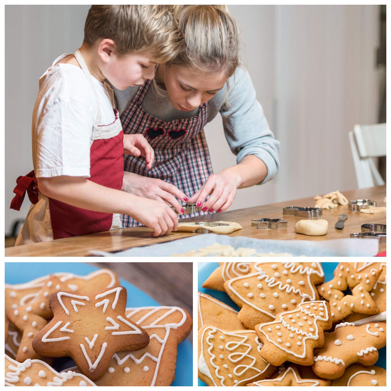 MOULLY Set de 10 piezas Cortadores de Galletas Navidad Invierno ...