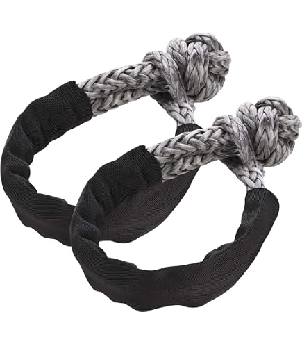 Astra Depot Winch Recovery Snatch Ring 41000lbs Soft Shackle Set