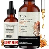 Auri Nutrition Super Mushroom Cordyceps Elixir for Stamina, Natural Energy, Youthfulness and Longevity with Full Spectrum Support - Cordyceps Tincture 60 ml