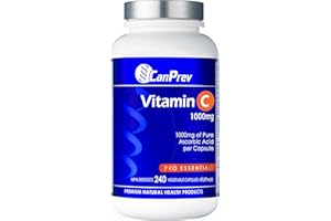 CanPrev Vitamin C 1000mg 240 Veg Caps 240-Day Supply, Daily Antioxidant Support, Helps Maintain Strong Bones, Teeth & Gum, Pu
