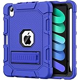 Azzsy Case for iPad mini 7 A17 Pro 2024 / iPad mini 6 2021 8.3 Inch, Heavy Duty Shockproof Rugged Protective Case for iPad mini 7th/6th Generation 8.3", Dark Blue