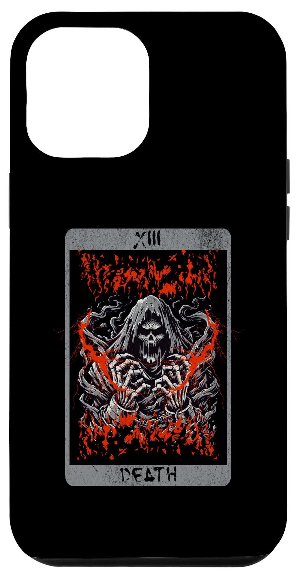 iPhone 13 Pro Max Vintage Tarot Card Death Reaper Occult Satan Unholy Horror Case