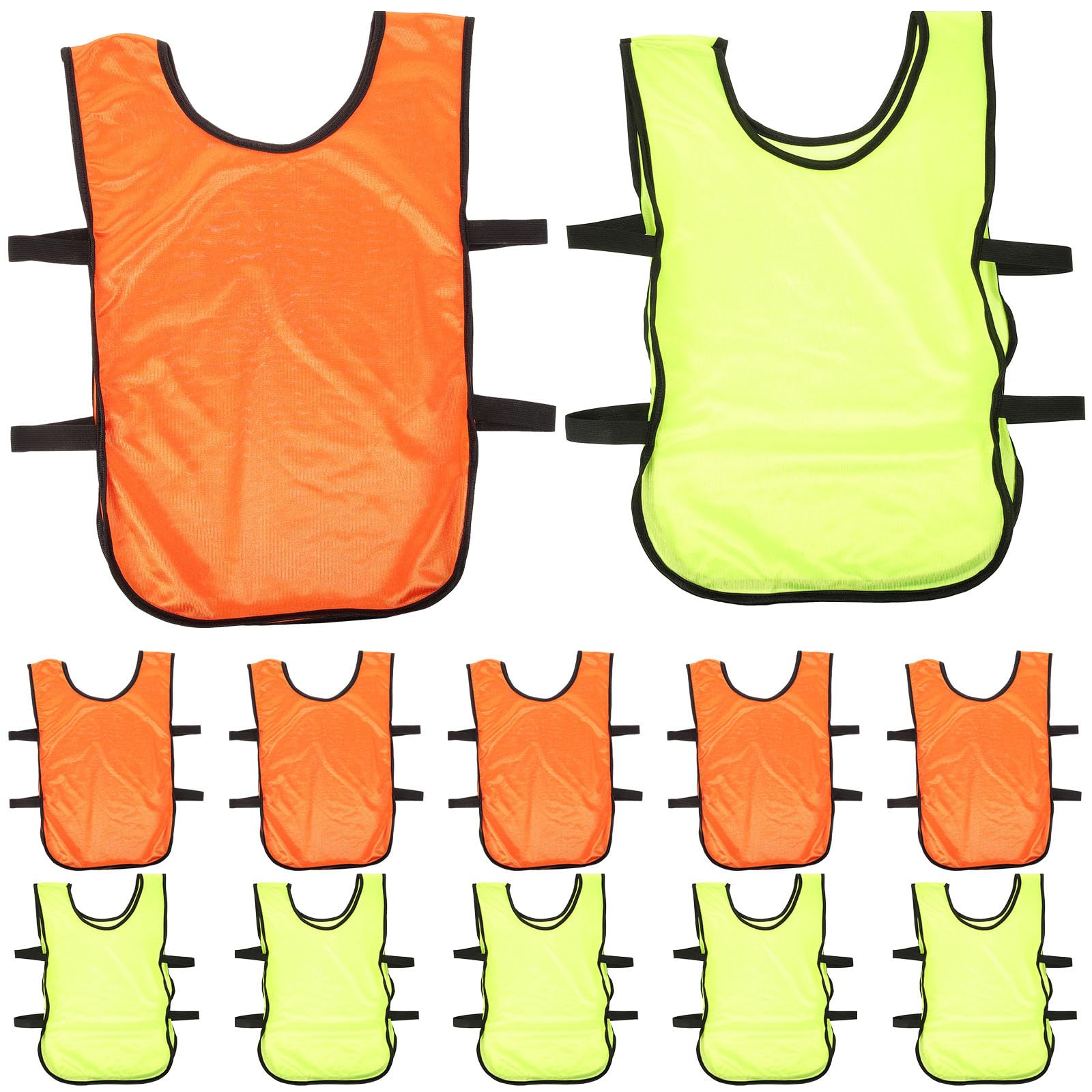 BESPORTBLE Kids Sweatsuit Soccer Pinnies Youth 12pcs Kids Scrimmage Vest Soccer Pinnies Soccer Training Vests Youth Team Practice Vests Sports Bibs for Team Building Game Kids Tracksuit