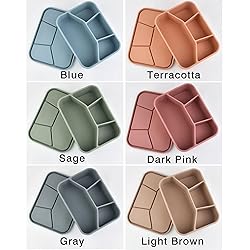 AROCFTIE Silicone Bento Box, 4 Compartment