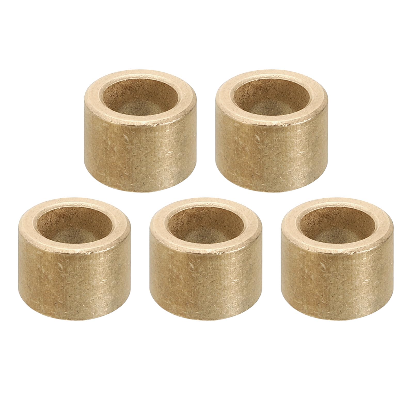 PATIKIL M8 Brass Spacers, 5 Pcs Metal Spacer Brass 8mm ID x 12mm OD x 9mm L Brass Spacers Screw Standoff for 5/16 Inch or M8 Screw