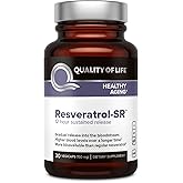 Quality of Life Resveratrol SR - Powerful Anti Aging All Natural Formula - 30 Vegicaps