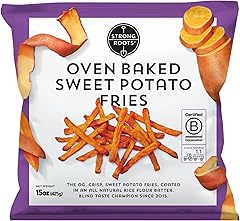 Strong Roots Oven Baked Sweet Potato Fries, 15 oz., Vegan & Gluten Free, Low in Sugar, Salt & Saturated Fat, No Trans Fat