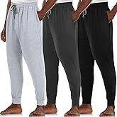 Casuallined 3 Pack Mens Cotton Sleepwear Pajamas Pants with Pockets, Soft Drawstring Lounge Bottoms Pjs for Men