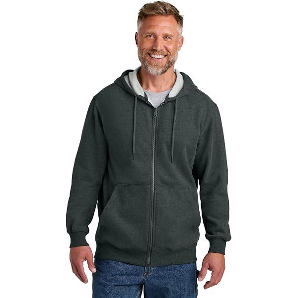 CornerStone Unisex Heavyweight Full Zip Hooded Sweatshirt with