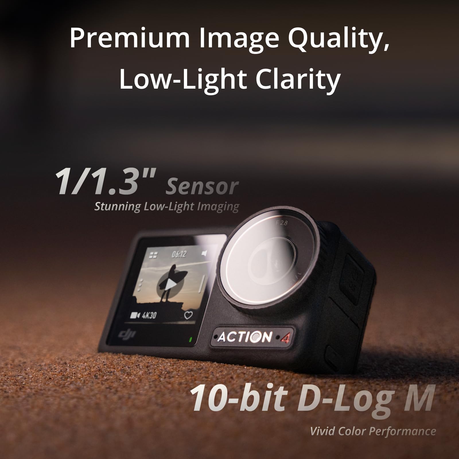 DJI Osmo Action 4 Hiking Combo - 4K Action Camera with 1/1.3-Inch Sensor, 155º FOV, Magnetic Quick Release, 2 Batteries Bring Longer Life, Mini Extension Rod, Backpack Strap Mount, Vlog Camera