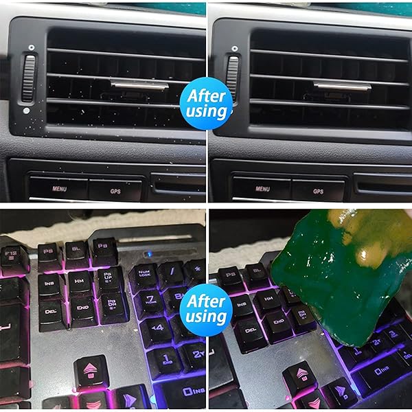 MOLY MAGNOLIA CLEANING GEL FOR CAR, UNIVERSAL DETAILING PUTTY GEL DETAIL TOOLS CAR INTERIOR CLEANER, REMOVAL PUTTY KEYBOARD CLEANER FOR CAR VENTS, PC, LAPTOPS, CAMERAS (BLUE)