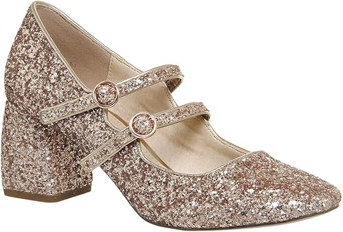 gold glitter mary jane shoes