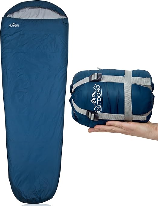 Outdoro Ultra Lightweight Slim Fit Warm Sleeping Bag Small size