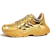 BELOS Women's Platform Chunky Sneakers Fashion Dad Sneakers Casual Lace Up Comfortable Lightweigt Walking Shoes