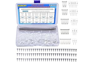 EGSCST 630PCS JST PH Connector Kit PH2.0mm Adapter Cable Terminal Connectors Set with 2.0 mm Pitch 2 3 4 5 6Pin Female Housing and Male Plug