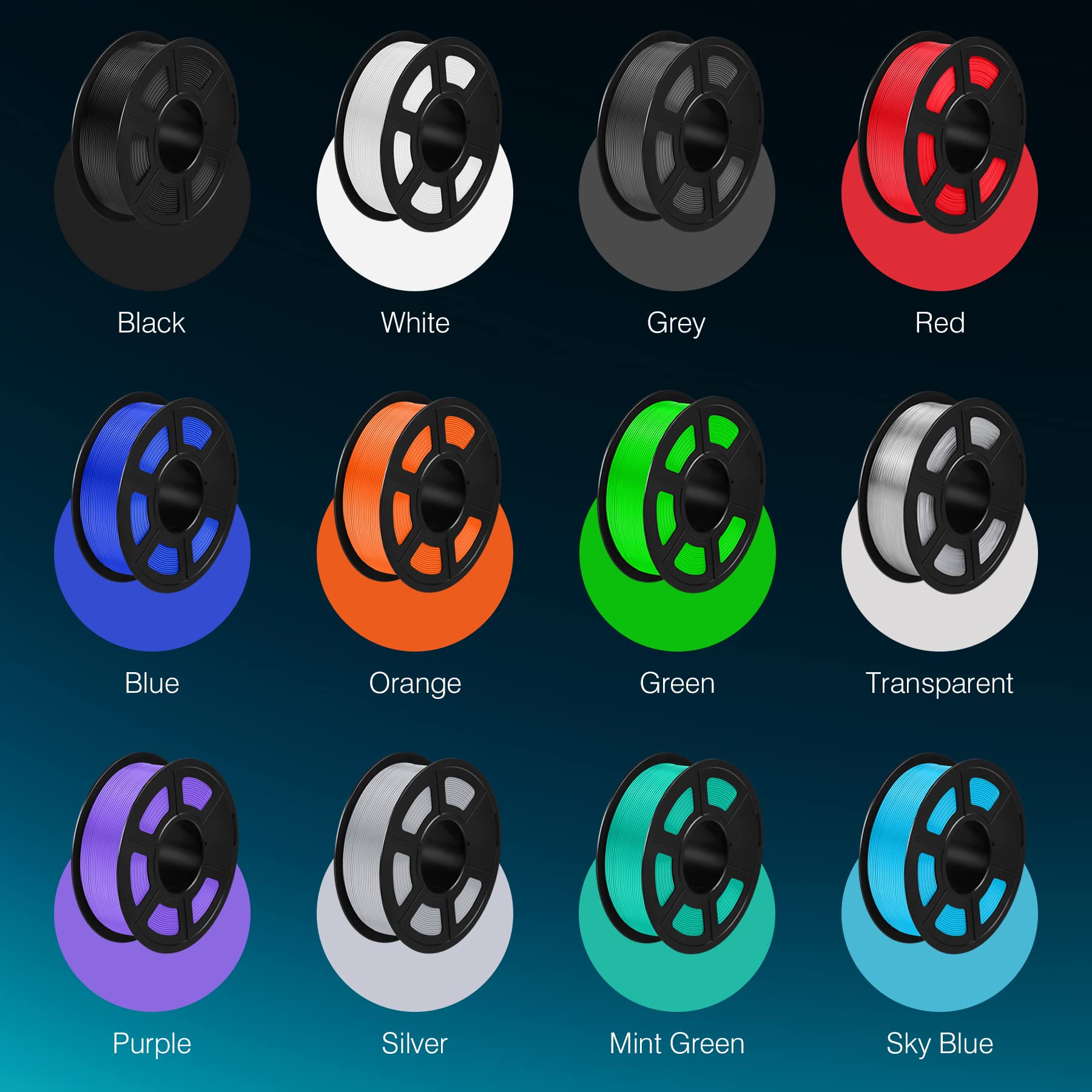 SUNLU PETG Filament 1.75 mm, Hochfestes 3D Drucker Filament PETG, Unübertroffene Haltbarkeit und Flexibilität, 3D Druckfilament 1,75 mm, Passt für die meisten FDM 3D-Drucker, 1kg Spule, petg Schwarz 8