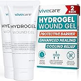 ViveCare Hydrogel Wound Dressing (3 Oz Tube) - First Aid Healing Gel | Burns, Diabetic Ulcers, Cuts, Surgical Incisions, Debridement, Open Wounds - Soothing Skin Repair Cream Ointment (2)