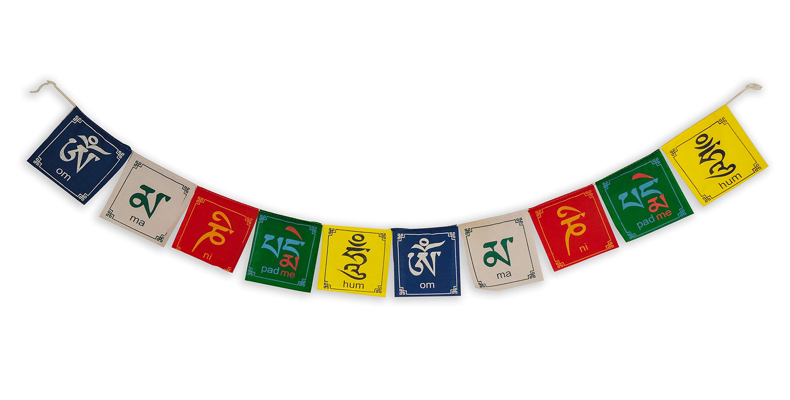 picture Blue White Red Green Yellow Prayer Flags buddha of compassion tibetan prayer