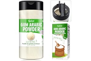 YUMCRAFT Gum Arabic Powder - 3.5oz Premium Acacia Gum Powder, 100% Pure Food Grade Arabic Gum for Watercolor Paint, Baking, Cosmetics, Gum Arabic Thickener for Ice Cream, Cake, Gum, Yogurt, Sauces, Cocktails