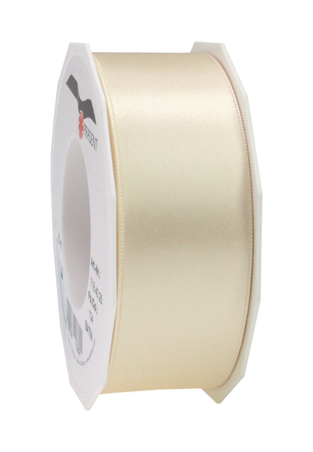 C.E. Pattberg SATIN cream gift ribbon, 27 yards for Wrapping Gifts, 1.6 inches width, Ribbon for Decorating & Crafting, Decorative Ribbon for Gifts, for every occasion