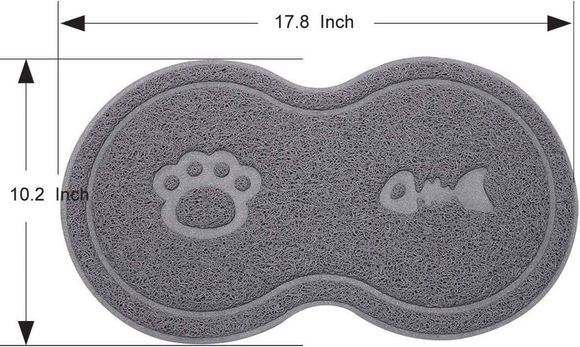 SunAter Silicone Pet Feeding Mat, Feeding Bowl Mat Waterproof Non-slip Pet Food PVC Mat for Cats and Dogs - Image 3