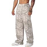 Ogfao Men's Baggy Camo Sweatpants Wide Leg Hunting Loose Joggers Workout Athletic Sweat Pants wtih Pockets