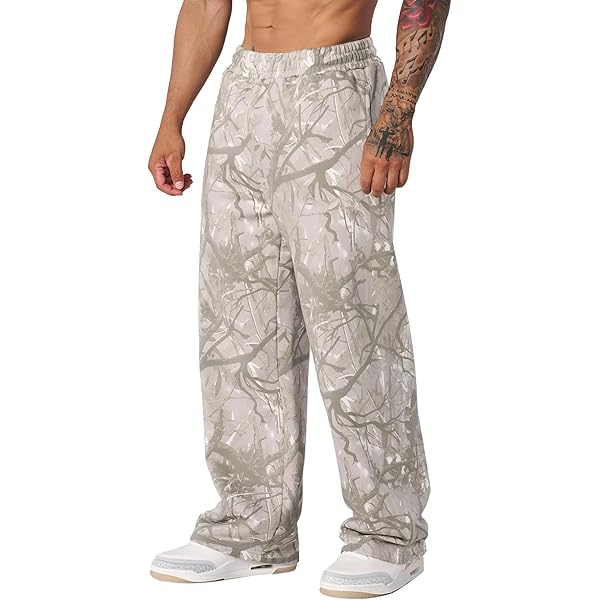 Amazon.com: MSBESYOR Mens Baggy Camo Graphic Print Sweatpants