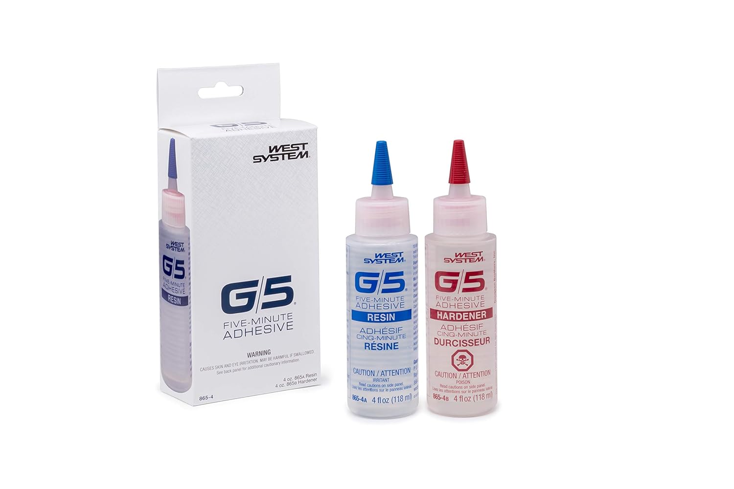 WEST SYSTEM 865-4 G/5 Five Minute Epoxy Adhesive, 8 fl oz: Automotive Adhesives And Sealants: Industrial & Scientific