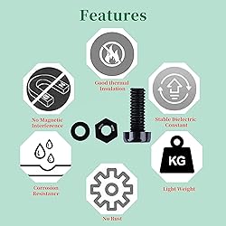 Pzsmocn 300 Pieces/100 Sets M4*12 mm Plastic Black