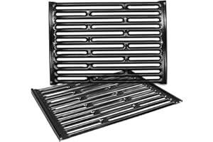 Hongso 7523 7521 7522 15 Inch Porcelain Enameled Cooking Grates 15 x 11 1/4 Replacement for Weber Spirit E-210, Spirit S 200 & 210 (with Side Control), Genesis Silver A, Spirit 500, 65904 65905 Grills