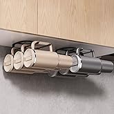 MOJOHAND Water Bottle Organizer for Full Stanley Tumbler with Handle, Pantry Kitchen Organizers and Storage for Cup Accessories, Water Bottle Holder Wine Rack (Black- 2Pack)