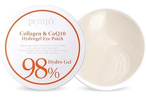 [PETITFEE] Collagen & Co Q10 Hydrogel Eye Patch 60 pcs(30 pairs) / wrinkles,moisture/Korean Cosmetics