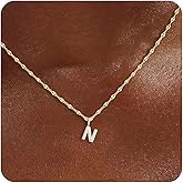 Initial Necklaces for Women,14K Gold Plated Necklaces, A-Z Letter Pendant Charm Necklace Trendy Dainty Hypoallergenic CZ Custom Personalized Name Necklace Gold Jewelry Birthday Christmas Gift for Her