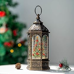 Lighted Christmas Tree Cardinal Music Snow Globe