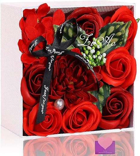 Amazon Ziao ソープフラワー 石鹸花 シャボンフラワー プリザーブドフラワー 造花 創意方形ギフトボックス バラ カーネーション ひまわり 母の日 誕生日 記念日 敬老の日 先生の日 バレンタインデー ホワイトデー デート用 結婚祝い 昇進 お見舞い 新築転居 入学卒業祝い