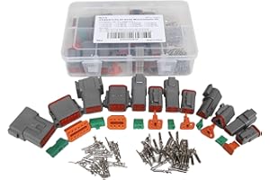 IEUYO Deutsch DT Series Connector Waterproof Electrical Wire Connector Kit 2/3/4/6/8/12 Pin Sealed Male and Female Auto Vehicle Wire Connector Plug 16-22 AWG,Gray (126Pcs/9Sets)