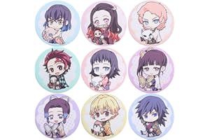 SOLOB Anime Pins Cute Pins Cartoon Character Pins for Backpacks, Birthday Christmas Children's Day Gift for Kids Friends Anime Fans,Pack Includes 9 Pcs
