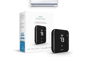 CIELO BREEZ Breez Max | ENERGY STAR CERTIFIED Smart AC Controller | WiFi Thermostat for Mini-Split, Window, Portable ACs/Heat Pumps | AI-Based Tech | Free App, No Subscriptions | Alexa, Google, IFTTT etc. (Black)