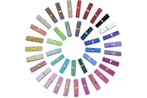 SANKOYO Fold Over Elastic Ribbon - 40 Yards, 40 Colors Multicolor, Solid Color Stretchy Elastic for Sewing, DIY Craft Elastic Band for Hair Bows, Headbands, Hair Ties, Colored Elastic Trim