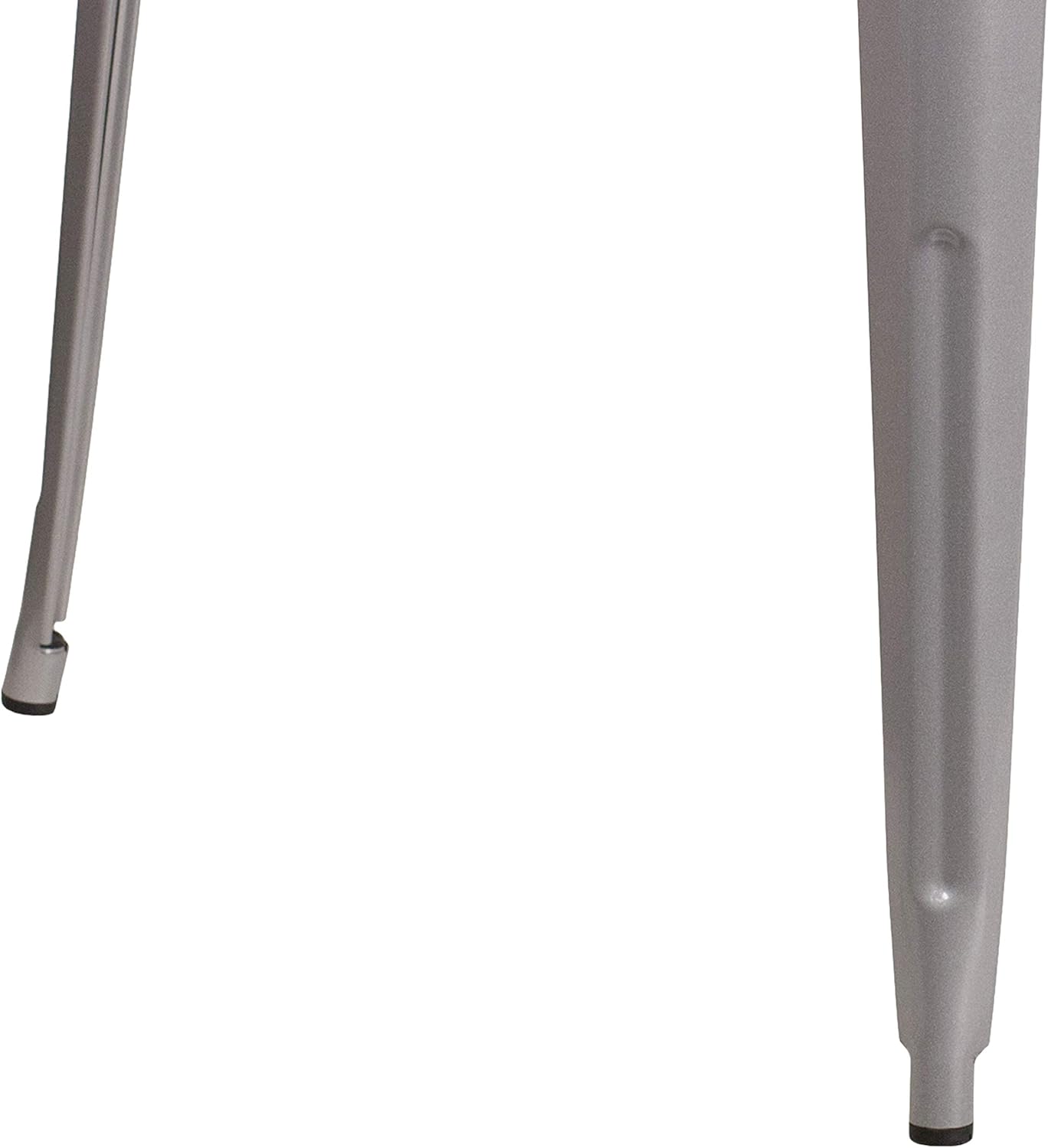 Flash Furniture Commercial Grade 31.5" Square Silver Metal Indoor-Outdoor Bar Height Table: Furniture & Decor