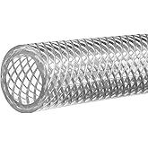 USA Sealing ZUSA-HT-54 Reinforced Height Pressure Clear FDA PVC Tubing, 1/4" ID, 3/8" OD, 10' Length