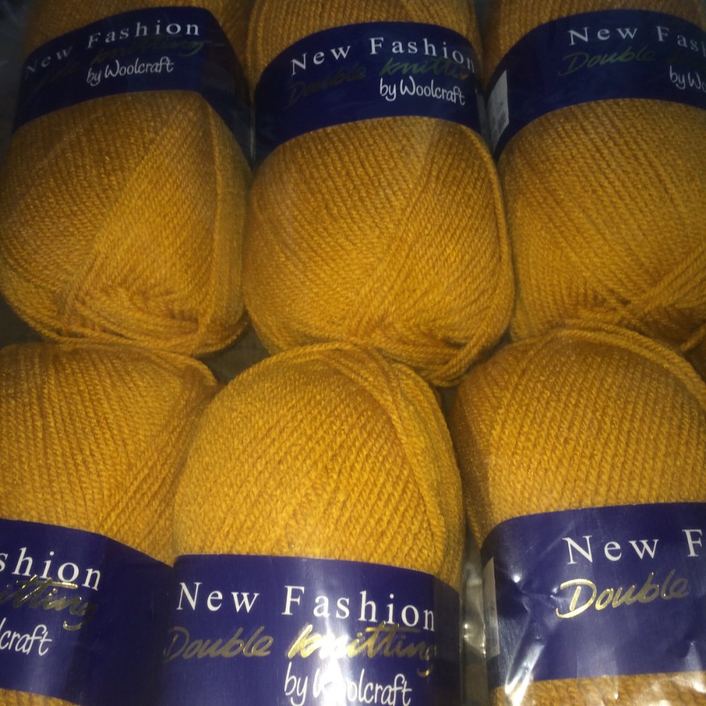 5 x 100g Woolcraft Dk Double Knitting Wool, Yarn (5 x 100g Mustard 140)
