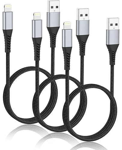 Acevien 2FT iPhone Charger Cable, 3Pack USB to Lightning Cable for