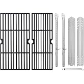 463673519 463625217 Heat Tent and Grates Grill Parts for Charbroil 2 Burner Replacement Parts Heat Shields Grill Grates Burners 463625219 463673617 Char-Broil Performance Gas Heat Plates