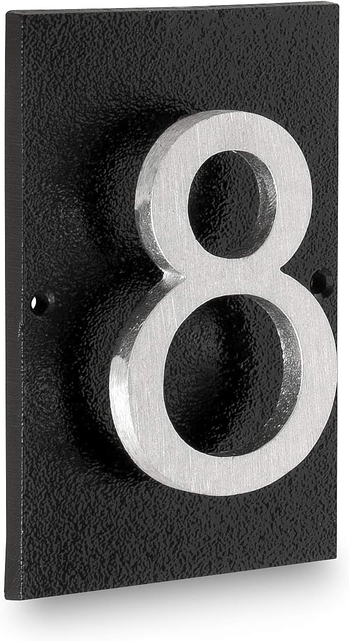 Address Signs - 40 Color Options, Powder Coated Aluminum Floating Modern 4