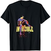 INVINCIBLE Official Merchandise Unisex-Adults Black Cartoon Short Sleeve Classic Fit T-Shirt