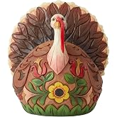 Enesco Jim Shore Heartwood Creek Harvest Turkey Feast Mode Figurine, 6.1 Inch, Multicolor